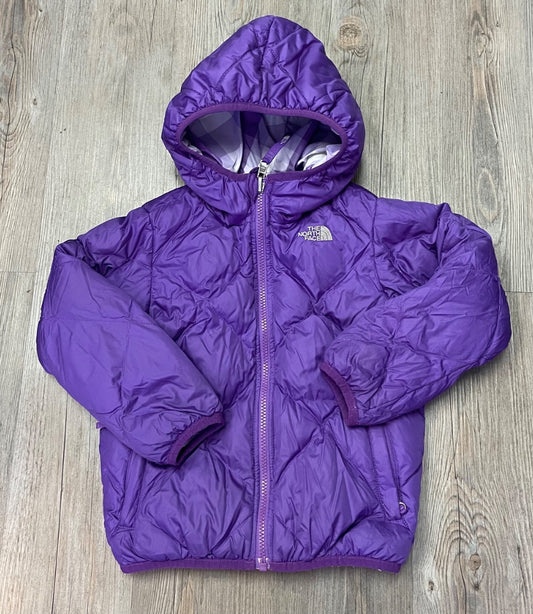Purple North face Reversible Down Jacket, 5Y