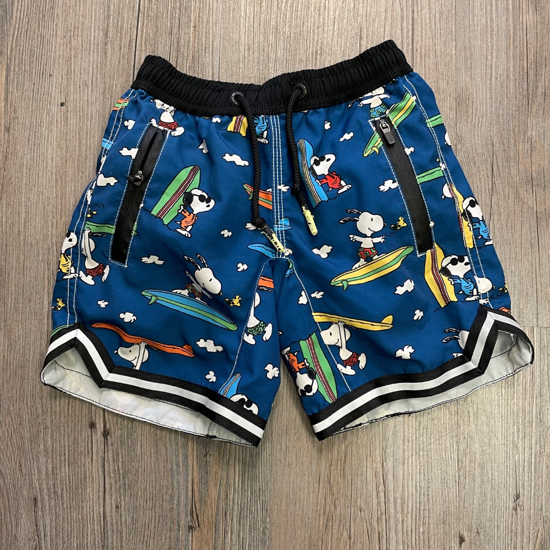 Snoopy Print MC2 Saint Barth Swimming Shorts, 4Y