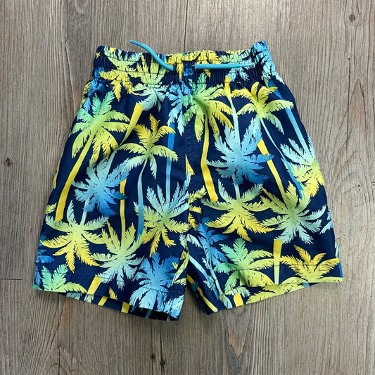 Palm Tree Print Joe Fresh Swimming Shorts, 4Y