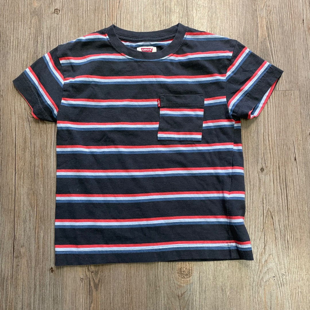 Stripe Levis T-Shirt, 7Y