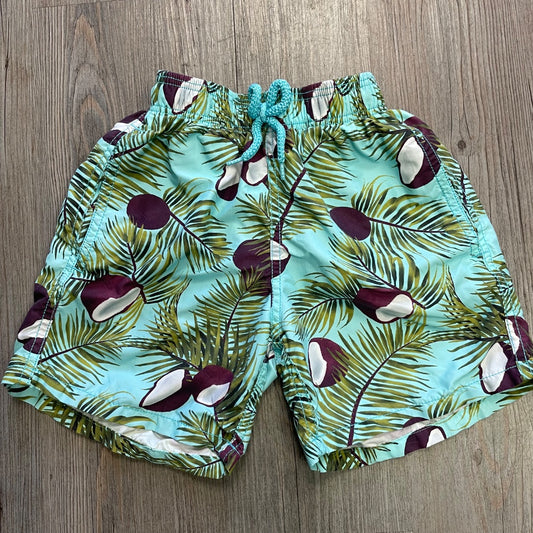 Palm Print Vilebrequin Swimming Shorts, 8Y