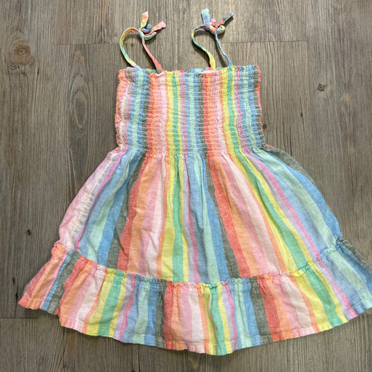 Rainbow Gap Stripe Dress, 5Y