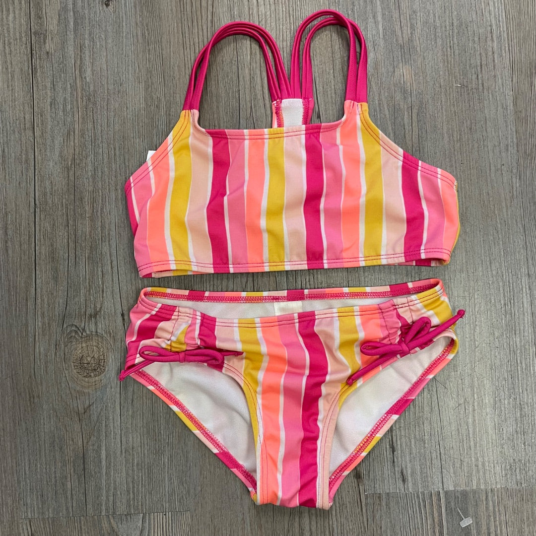 Stripe Cat & Jack 2PC Bathing Suit, 6Y