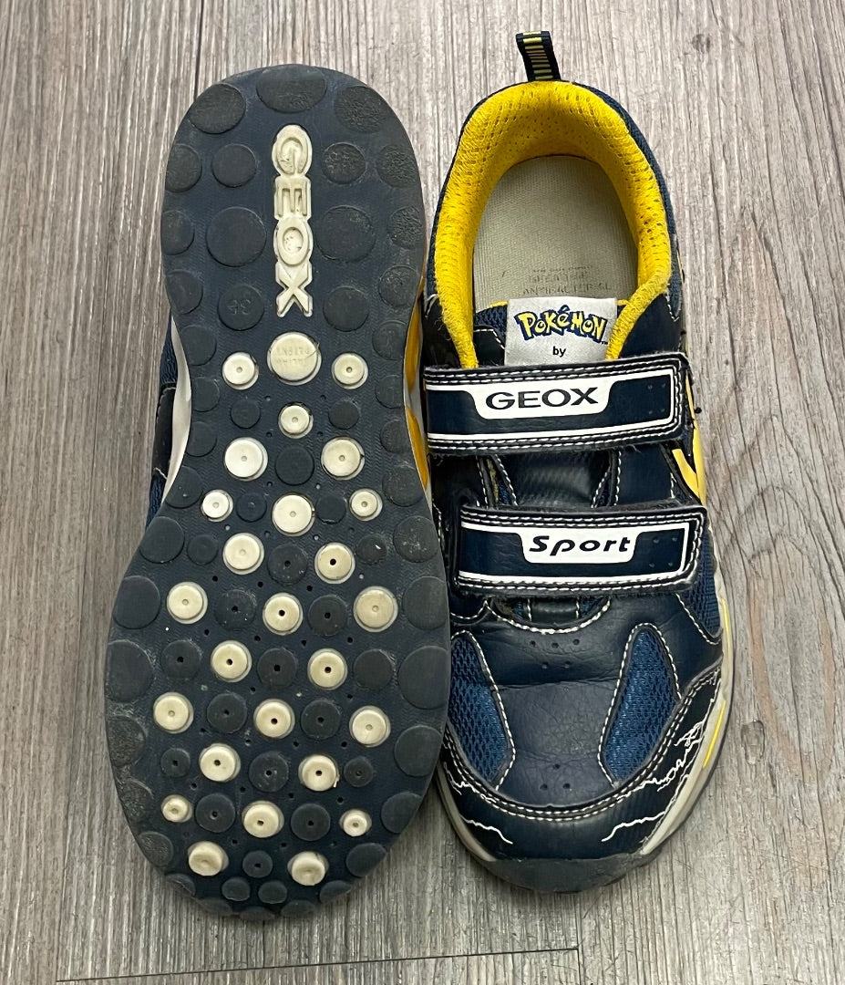 Navy/ Yellow Geox Pokemon Velcro Shoes, 3.5Y