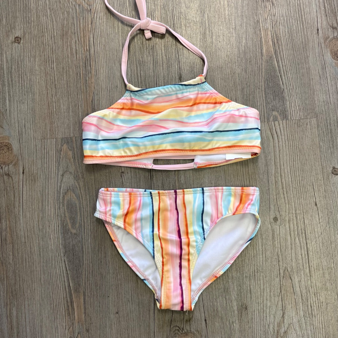 Stripe Jantzen 2PC Bathing Suit, 7Y