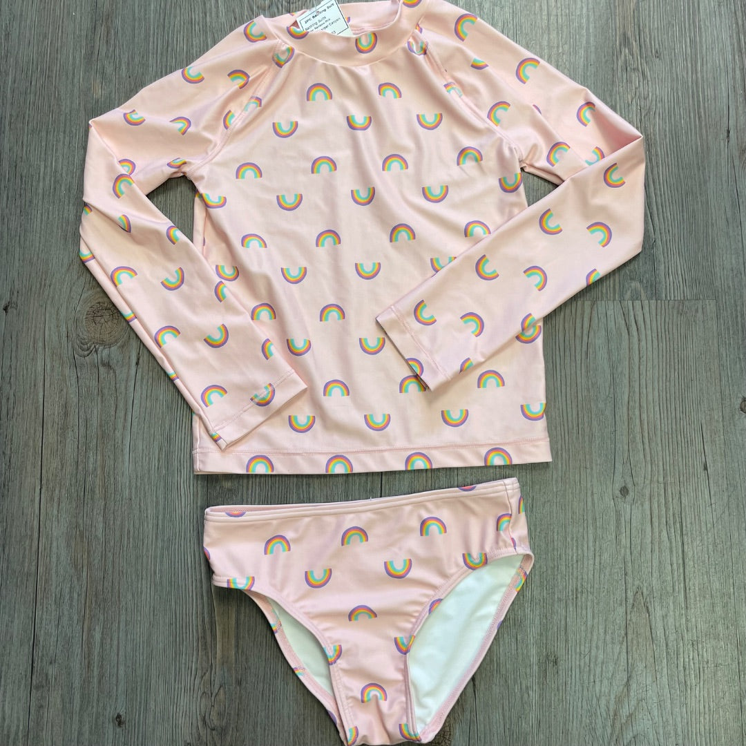 Rainbow Pink Harper Canyon 2PC Bathing Suit, 6Y