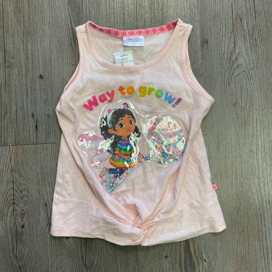 Light Pink Gabbys Doll House Tank Top, 8Y
