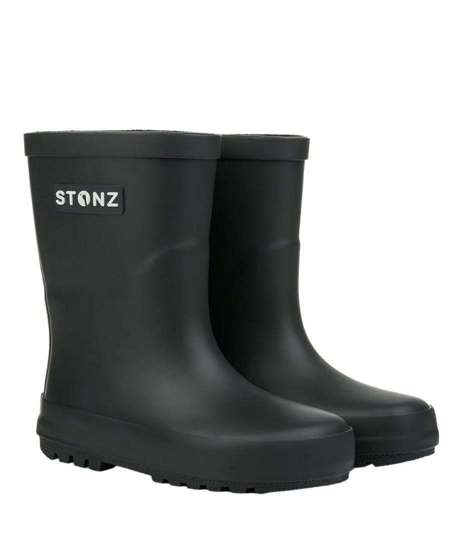 Black Stonz Rain Boots, 1Y