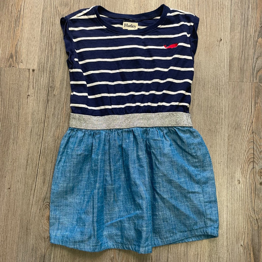 Navy Blue Hatley Stripe Dress, 5Y