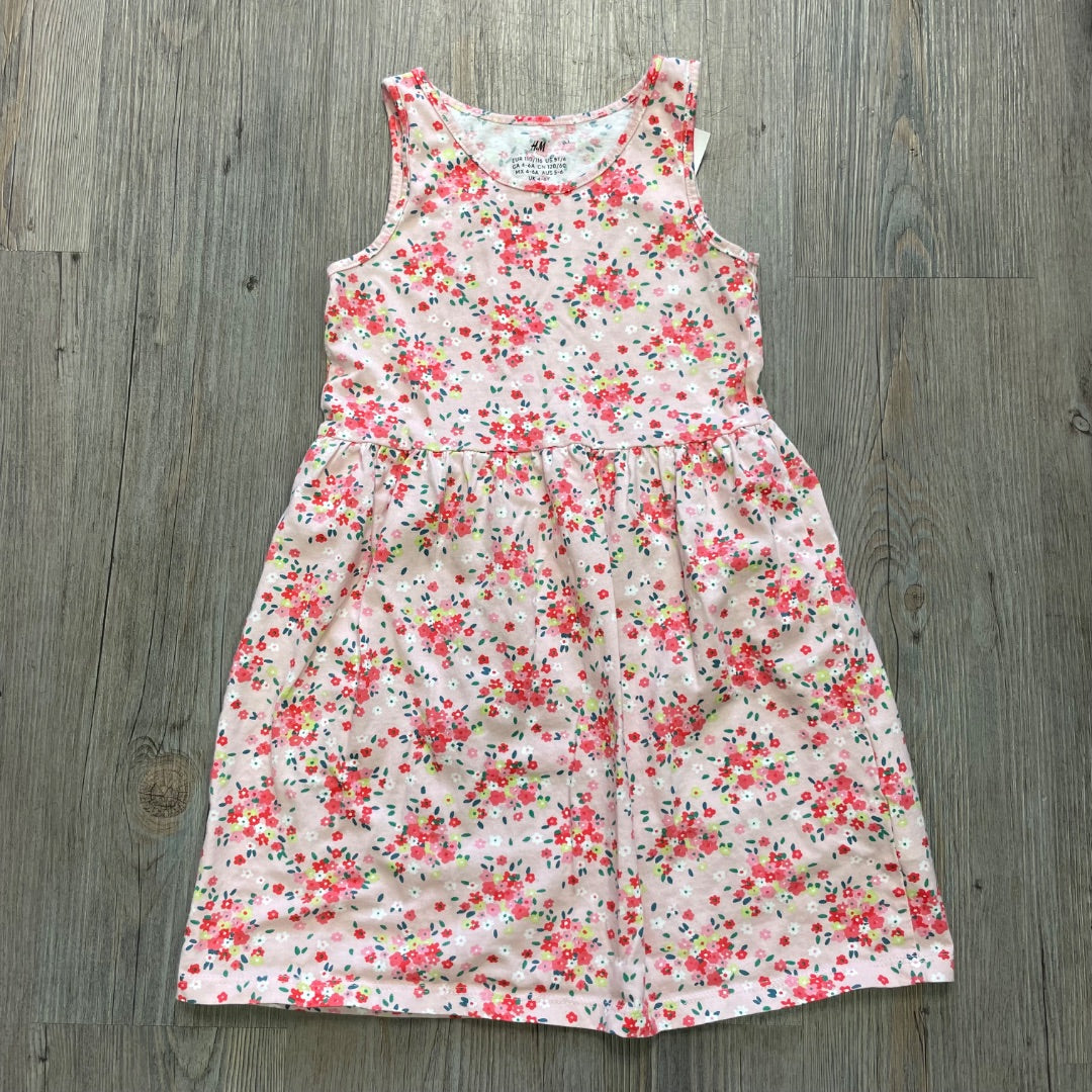 Multi Colour H&M Floral Dress, 4-6Y