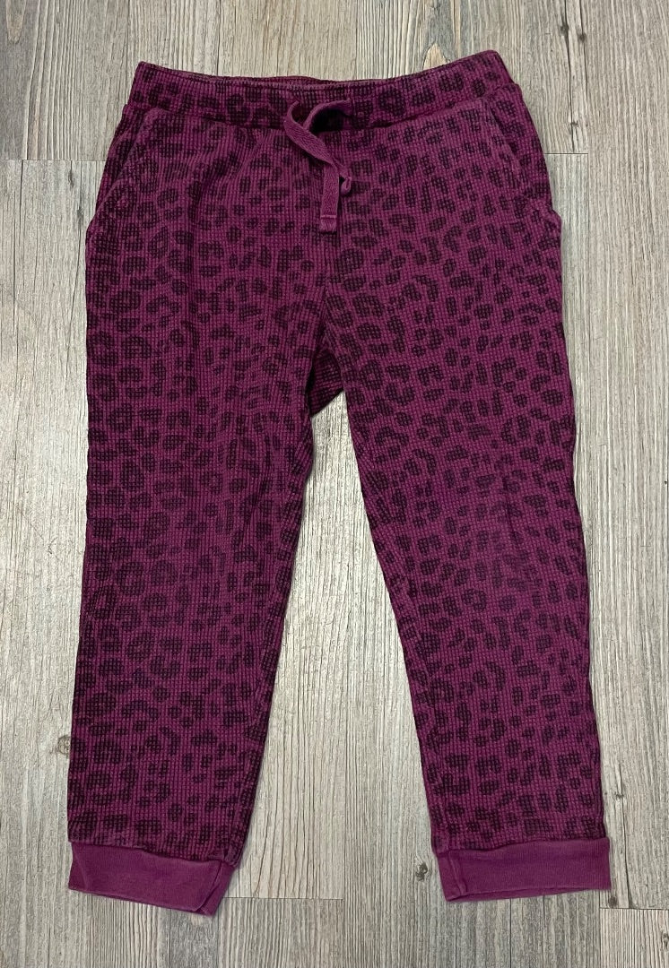 Magenta Leopard Gap Jogger Pants, 4Y