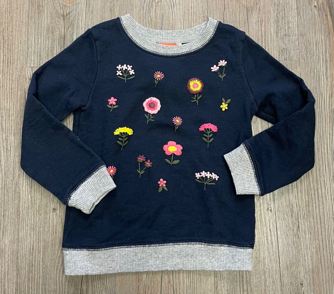 Navy Floral Joe Fresh Sweatshirt, 5Y
