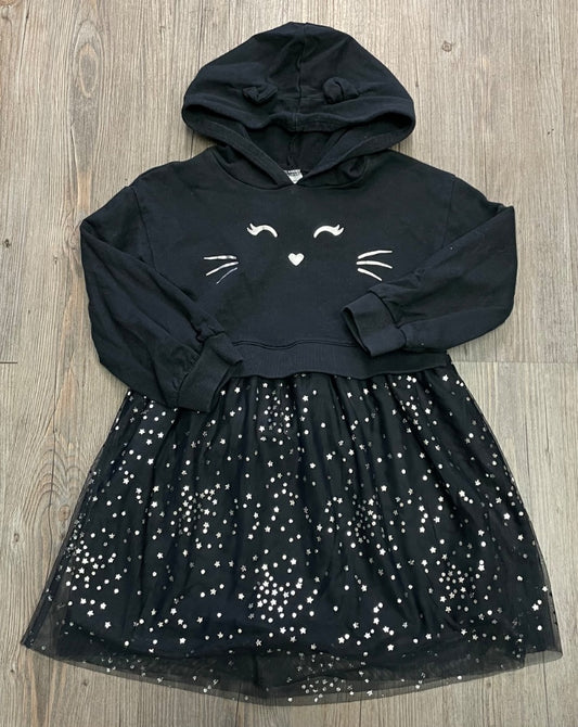 Black Carters LS Hooded Dress, 5Y