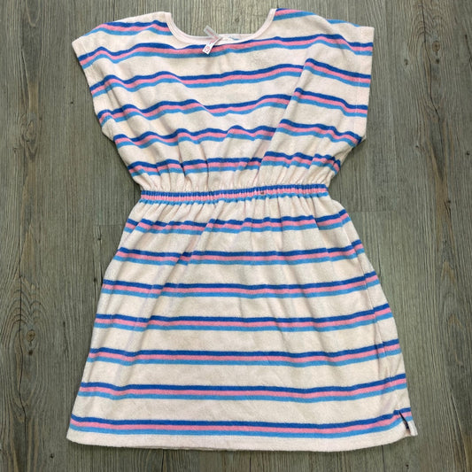 Stripe Pink Blue Joe Fresh Terry Cover Up Dress, 7-8Y
