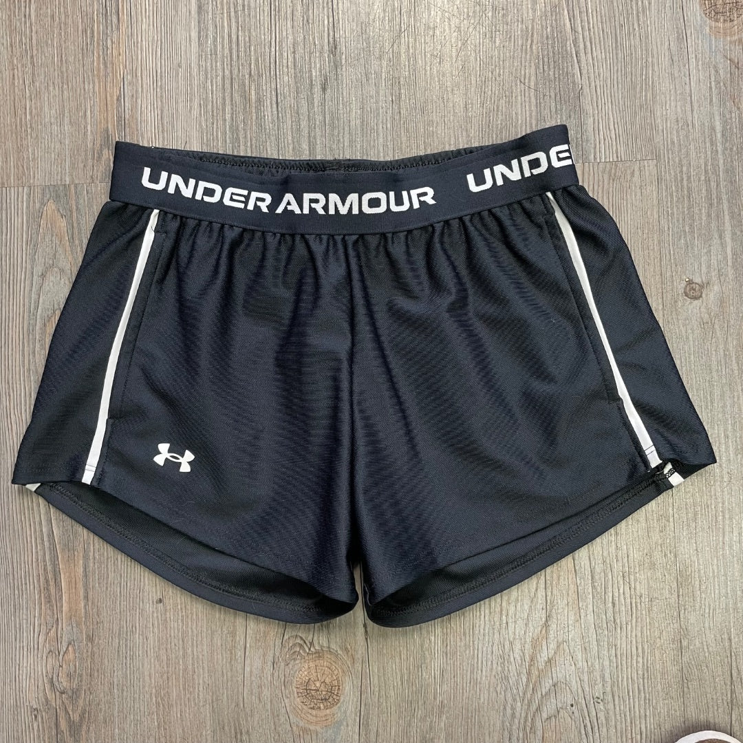 Black Under Armour Tech Play Up Shorts, 10-12Y