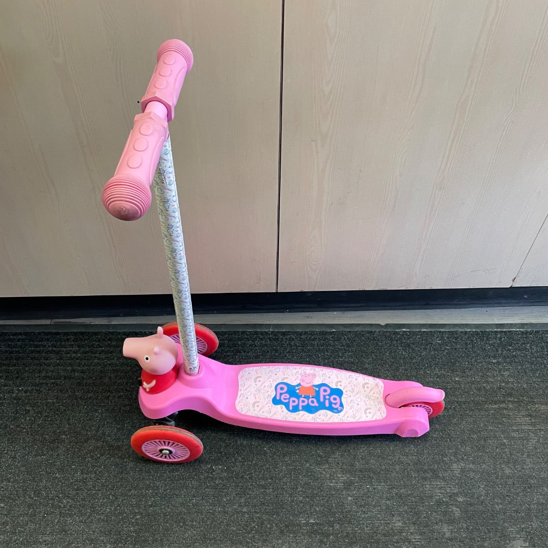 Pink Peppa Pig Three Wheel Scooter, 3-5Y