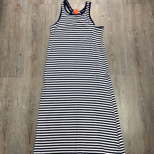 Navy White Joe Fresh Stripe Dress, 7-8Y