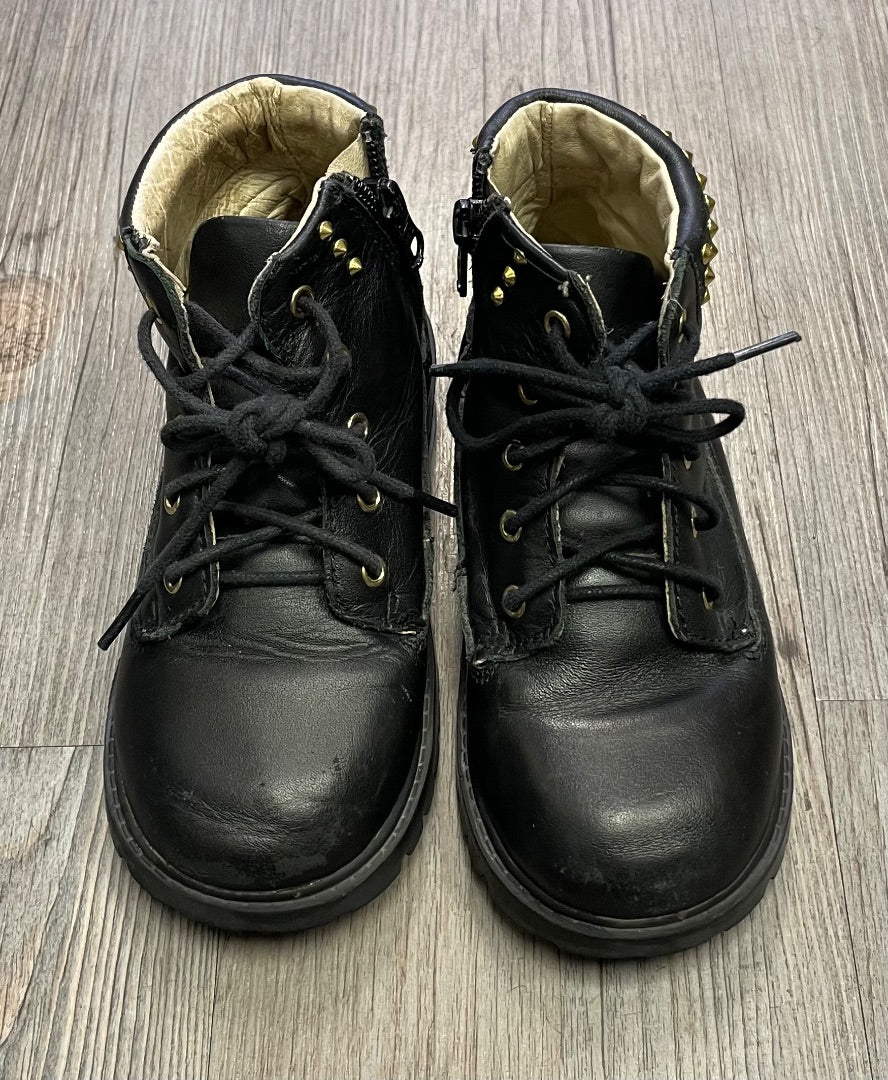 Black Akid Hightop Shoes, 12Y