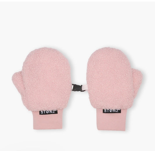 Pink Haze Stonz Fleece Mitts for Kids, 5-8Y