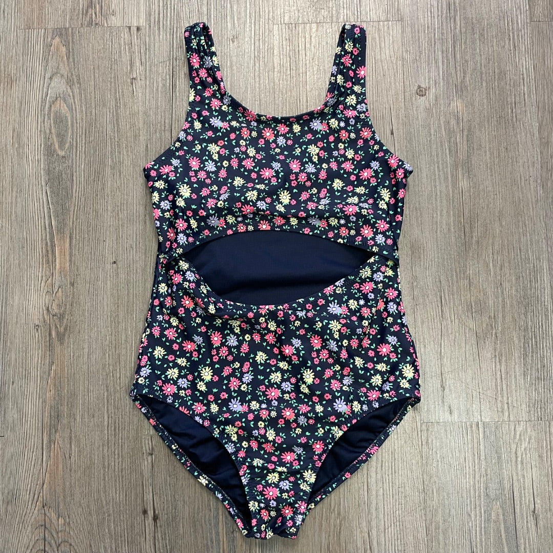 Floral Gap Onepiece Bathing Suit, 10-11Y