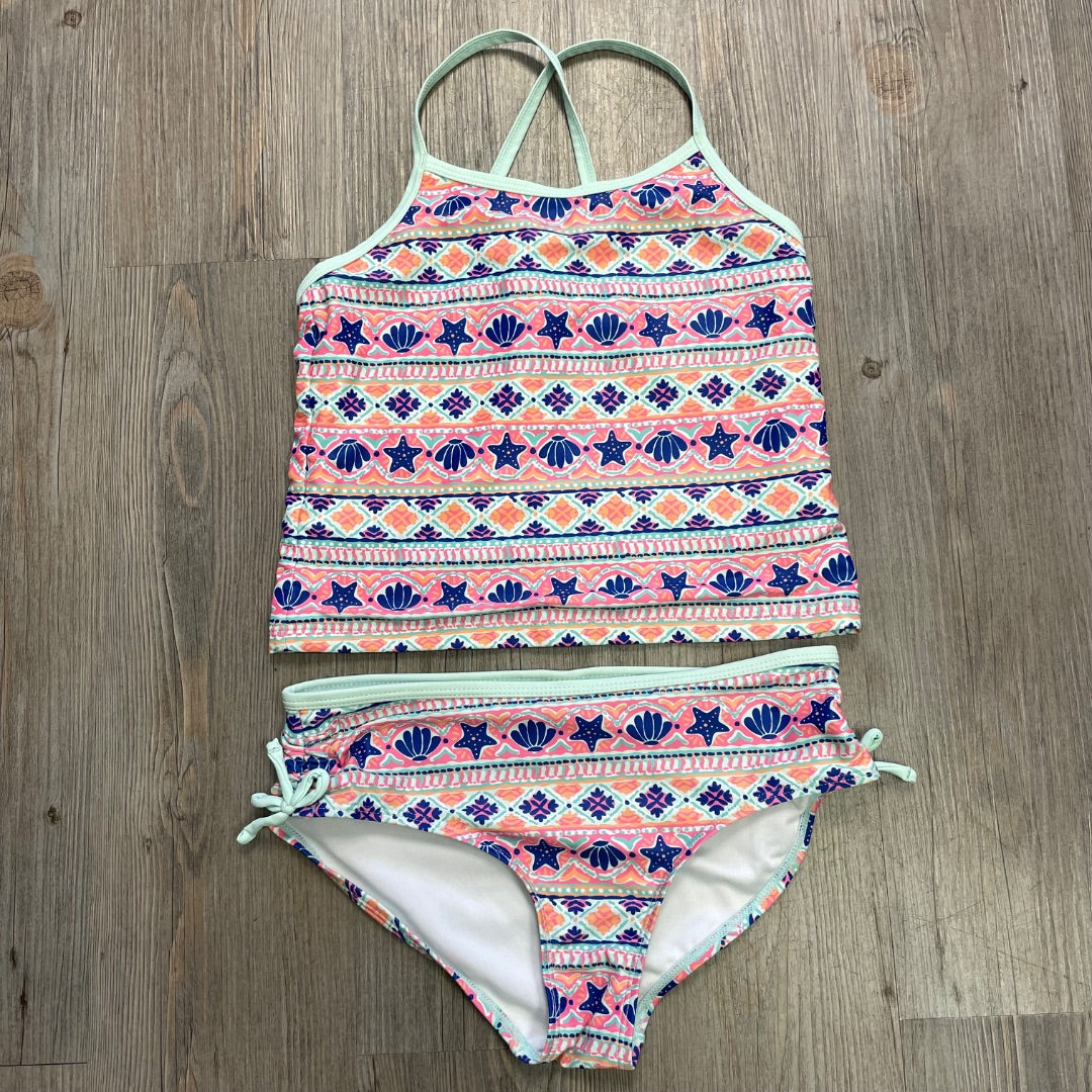 Tiedye Fila Onepiece Bathing Suit, 12Y