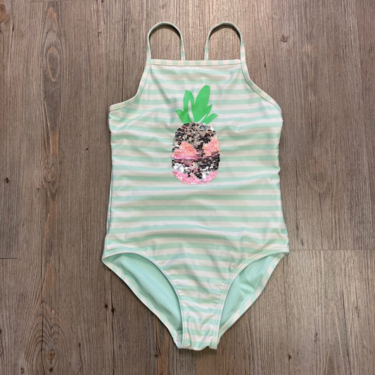 Stripe Gap Onepiece Bathing Suit, 10-11Y