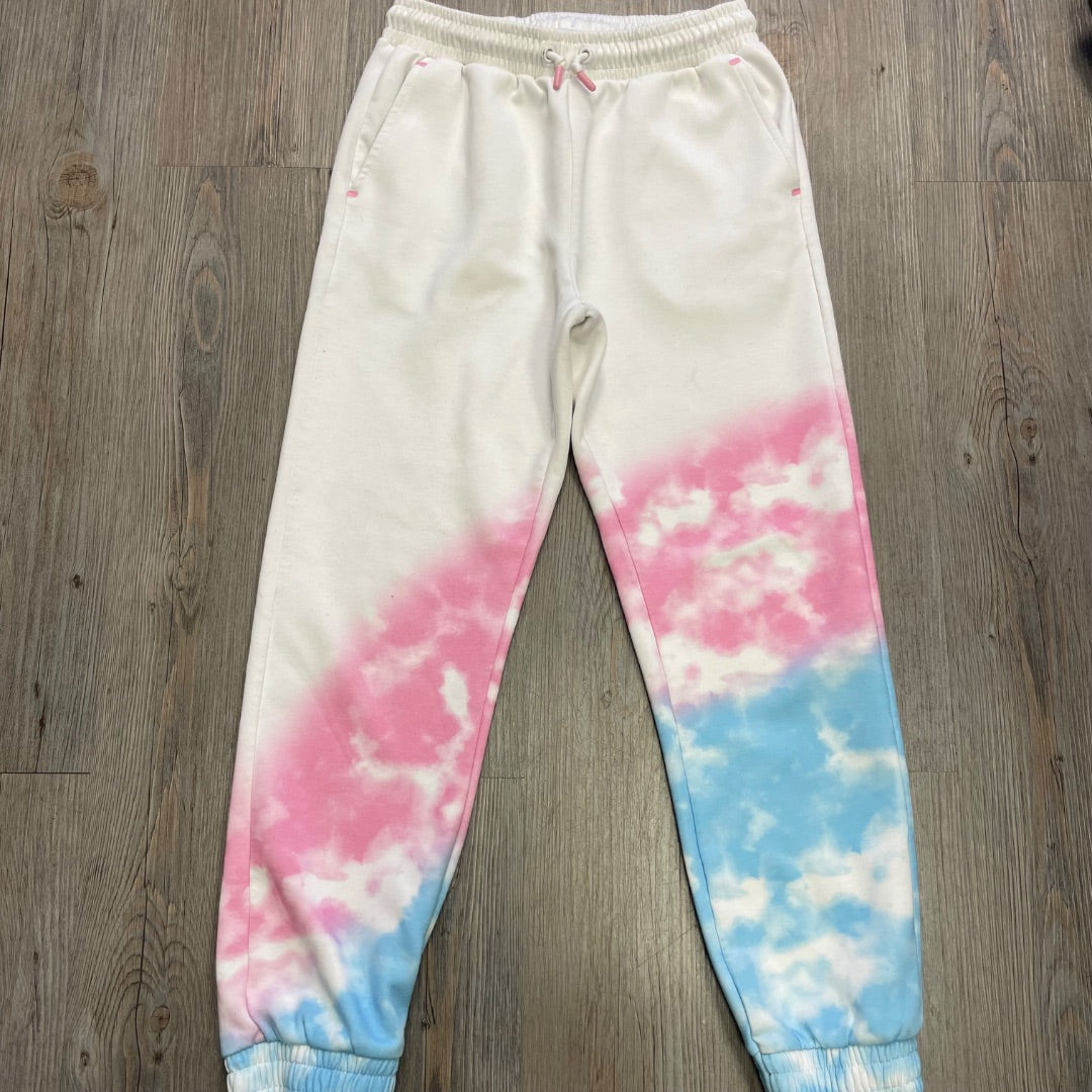 White/Blue/Pink Zara Tie DyeSweatpants, 11-12Y