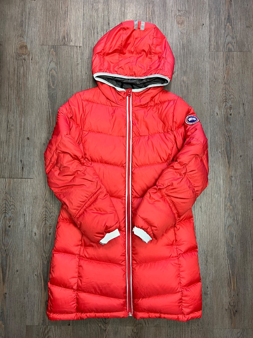 Orange Canada Goose Down Parka, 10-12Y