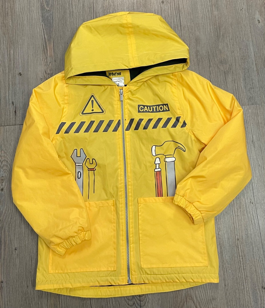 Yellow Carters Fleece Lined Rain Jacket, 7Y
