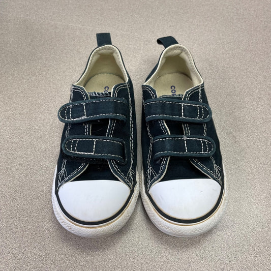 Black Converse Velcro Shoes, 9T