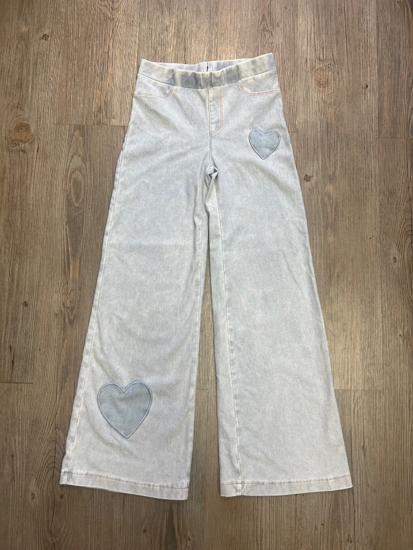 Lite blue  Wide bottom legging, 7-8Y