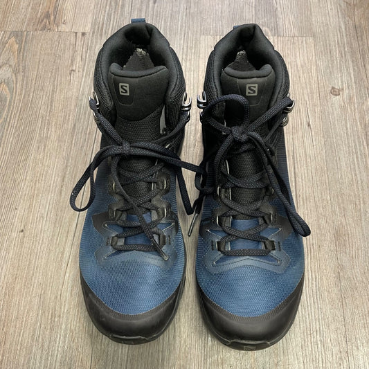 Navy Salomon Hiking Shoes, 9Y Adult