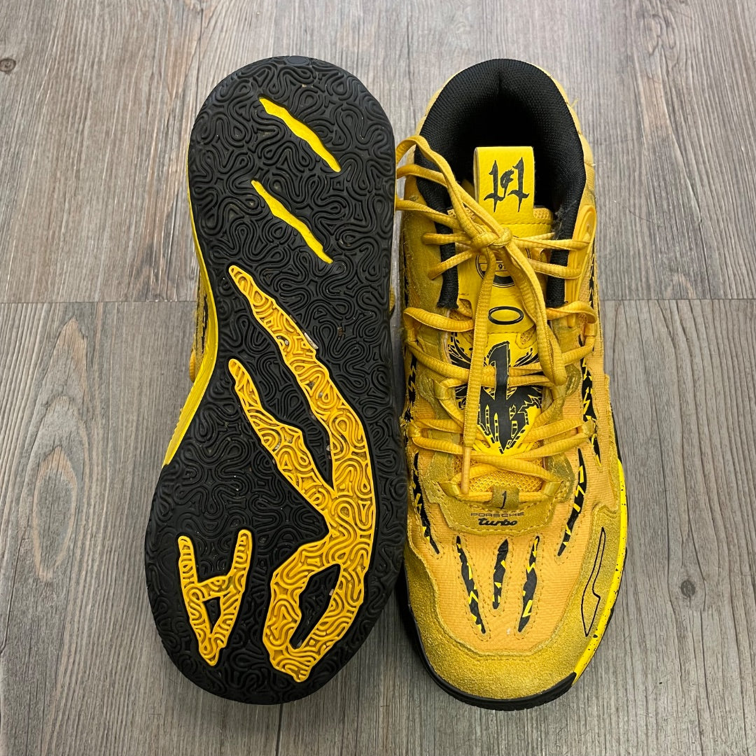 Yellow Puma Lace Up Melo Porsche Shoes, 8.5YAdult