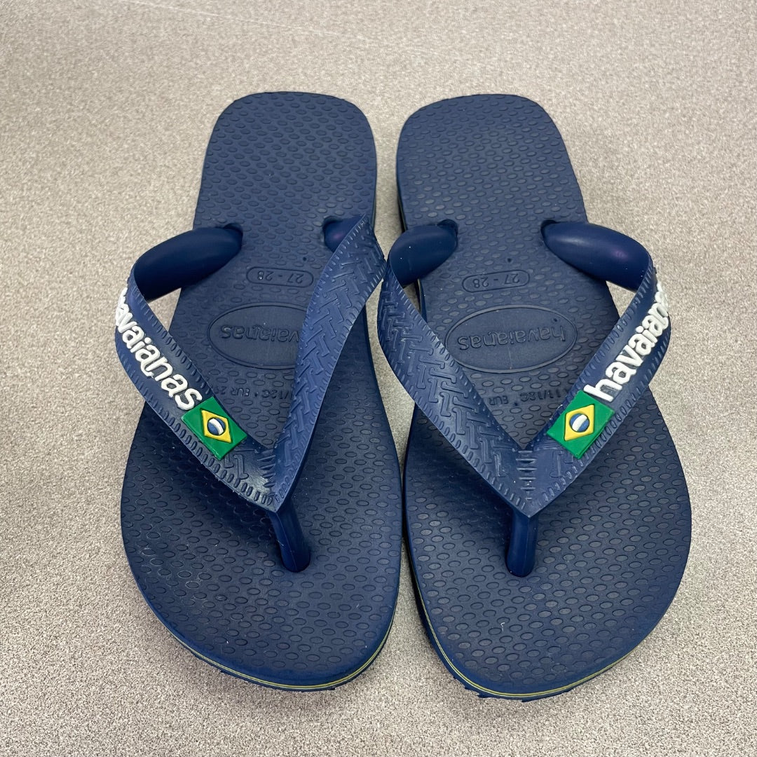 Navy Havaianas Flip Flop, 9-10T
