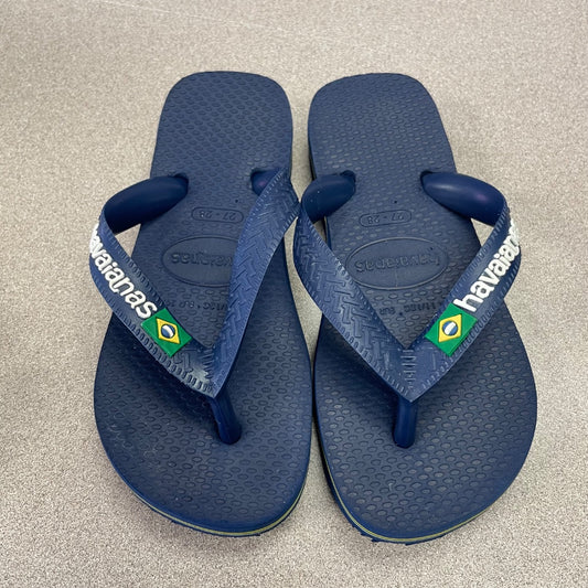 Navy Havaianas Flip Flop, 9-10T