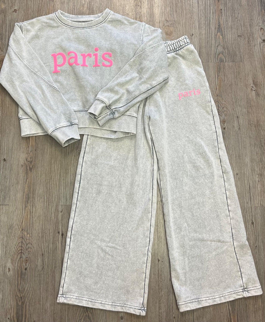 Grey Zara Wide Leg Sweat Set, 9-10Y
