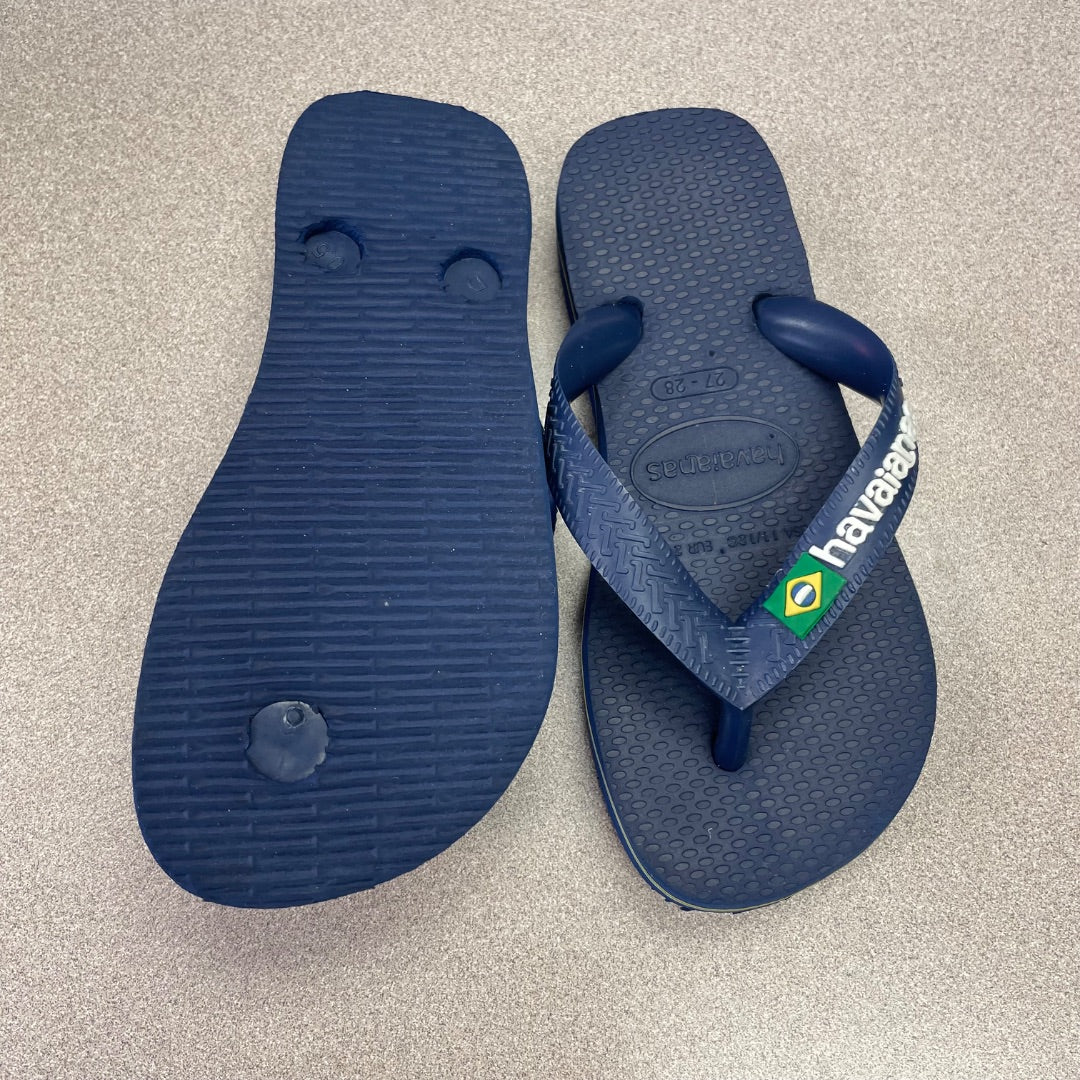 Navy Havaianas Flip Flop, 9-10T