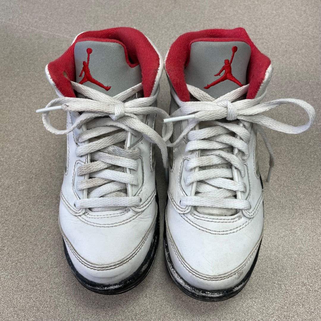 White Jordan Lace Up Sneaker, 12Y