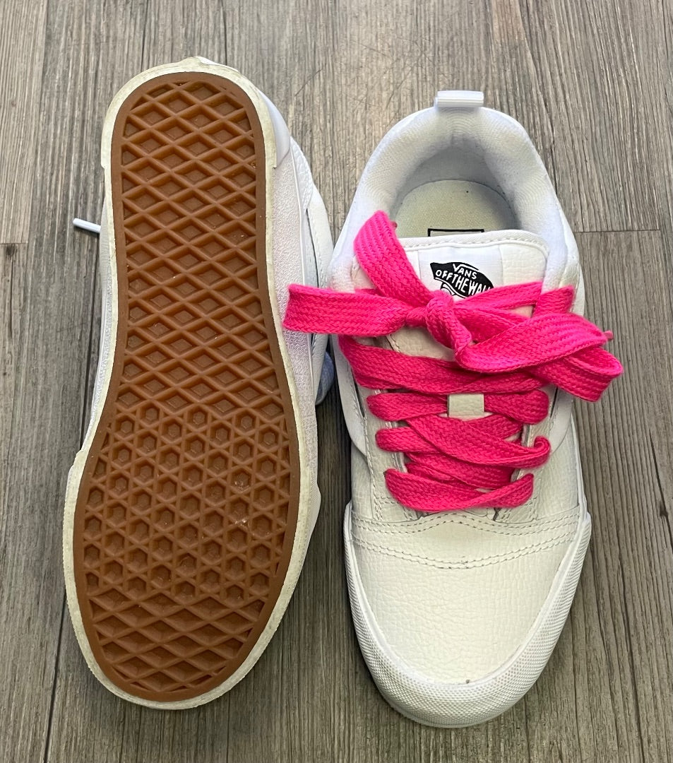 White Vans Lace Up Shoes, 5M-6.5W