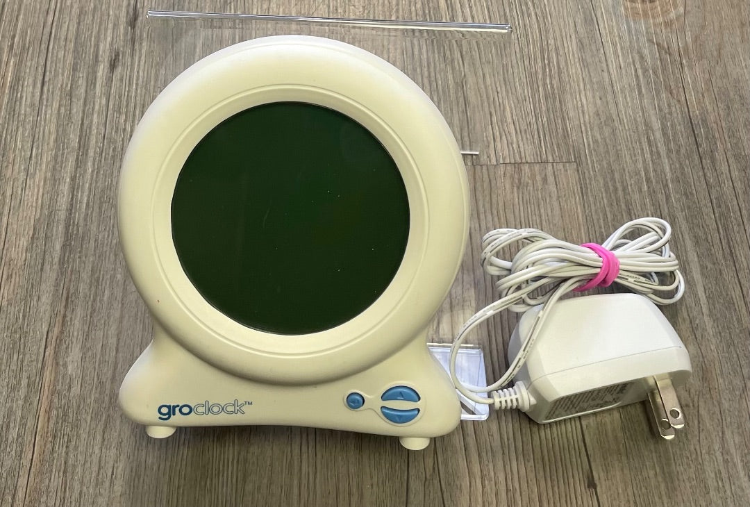 White Groclock Clock, Pre-owned