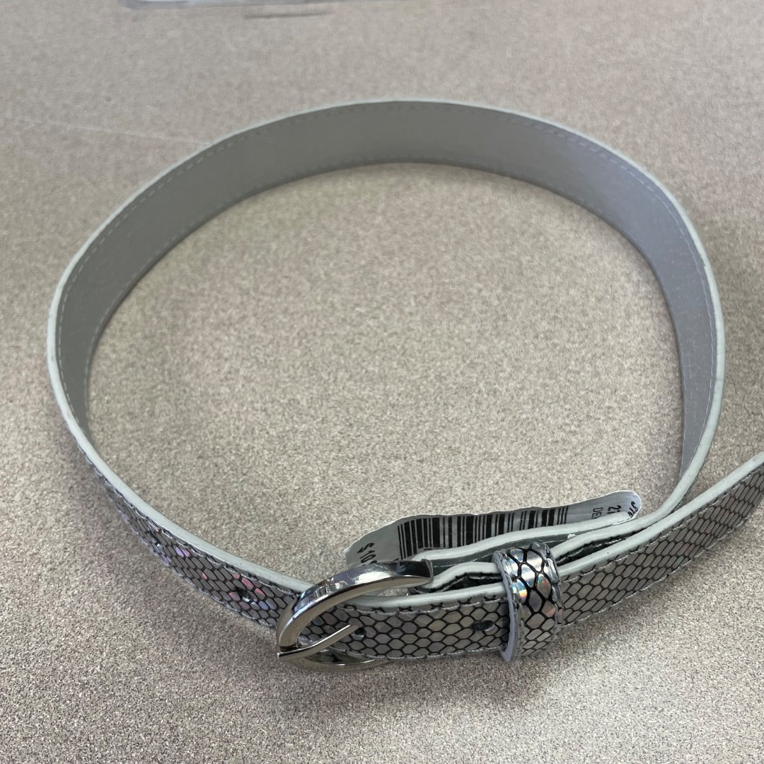 Iridescent Silver  Kids Belt, Pre-owned