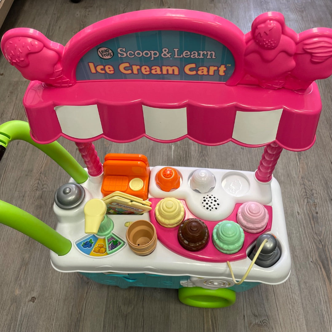 Multi Colour Leap Frog Scoop & Learn Ice Cream Cart, Pre- owend