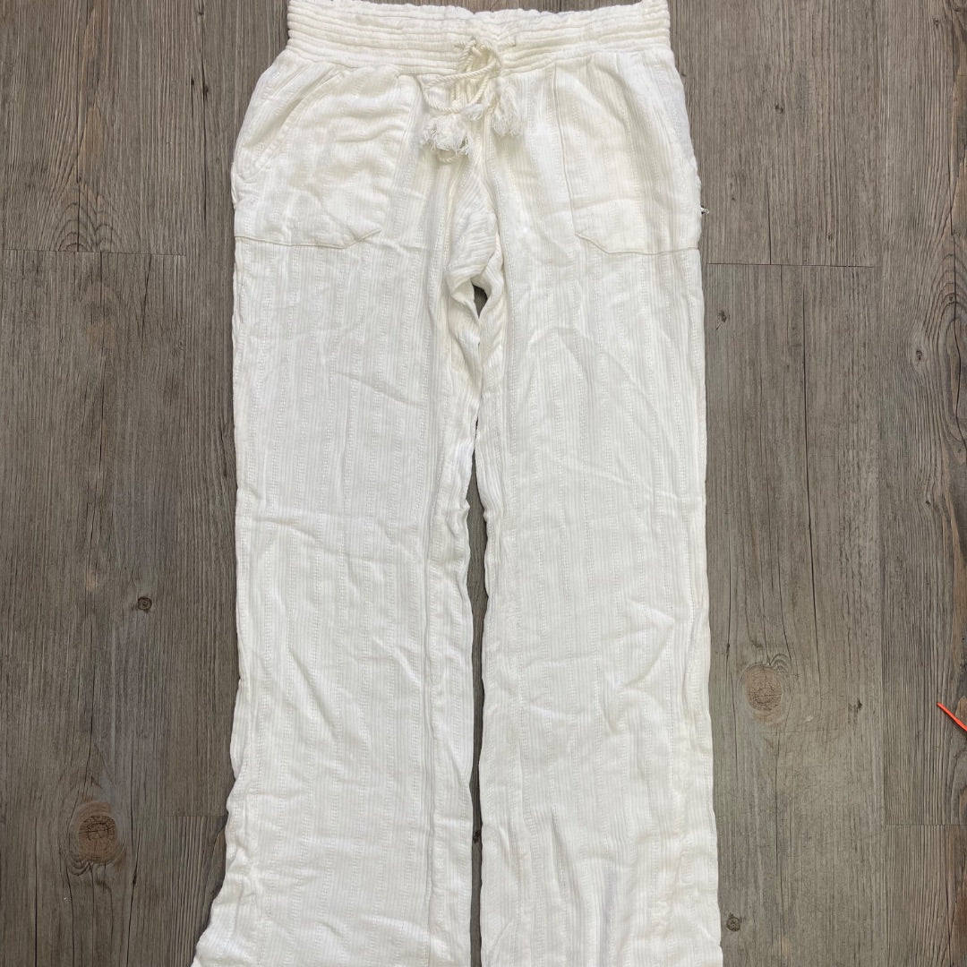 White Roxy Draw String Pants, Medium