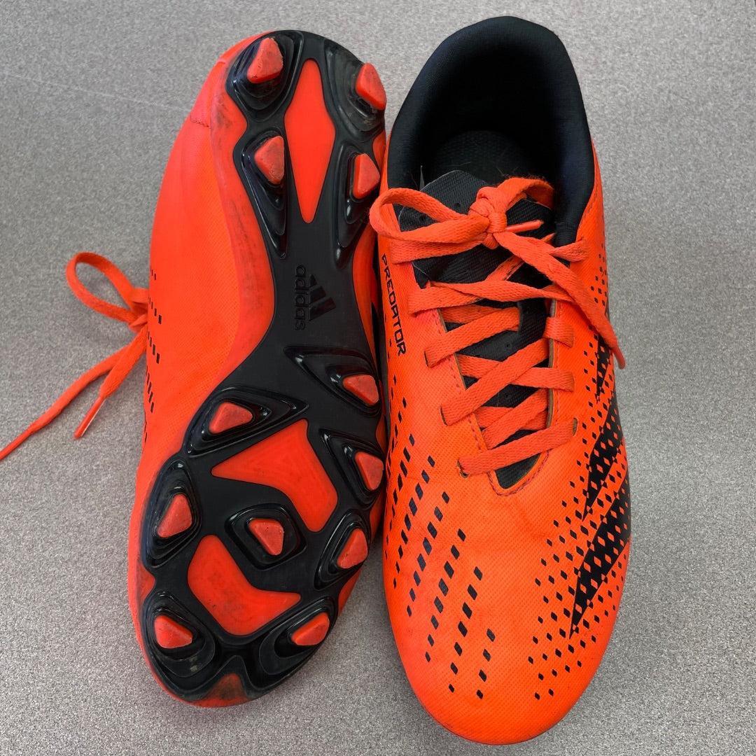 Orange Adidas Soccer Cleats, 5Y