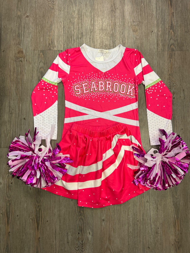 Fuchsia  Cheerleader Costume, 10Y