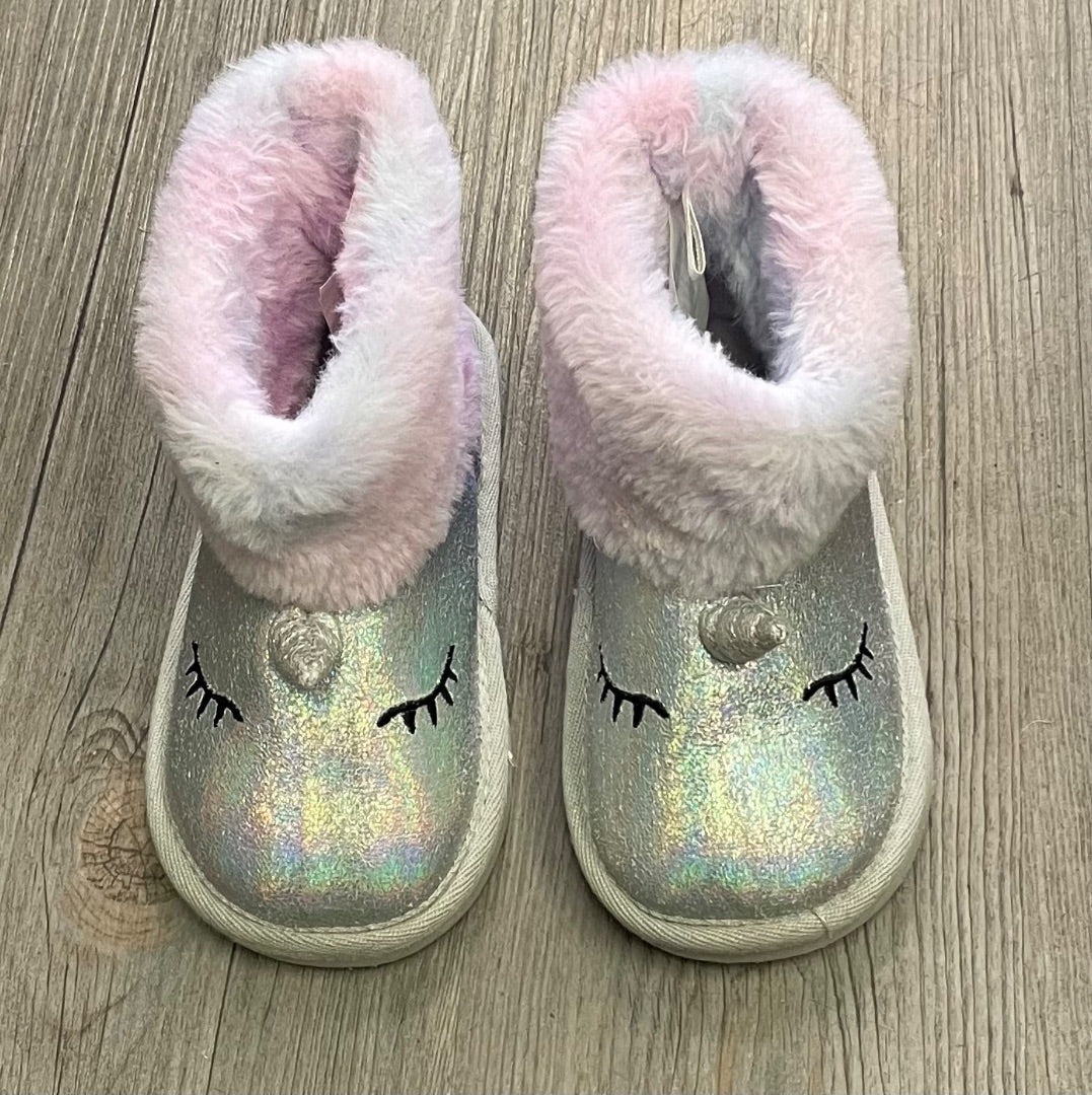 Glitter Grey H&M Fall Boots, 7-8T
