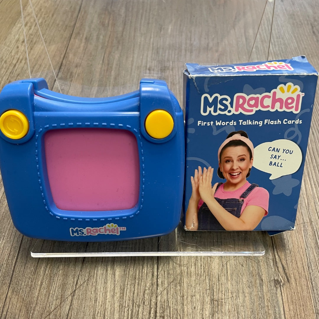 Blue Pink Ms Rachel My First Word Talking Flash Cards, Pre-owned