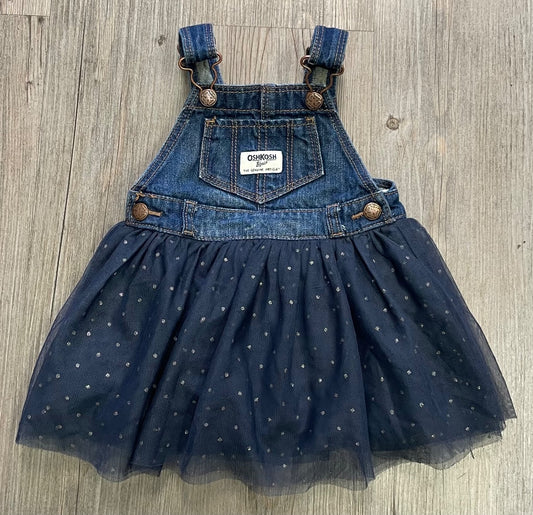 Navy Oshkosh Jumper Dress, 12M