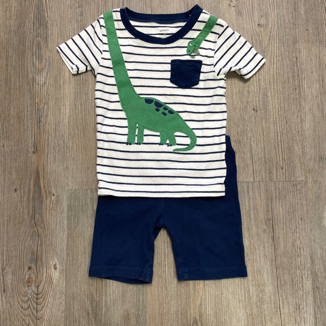 Stripe Navy Carters 2PC PJ Set, 4Y
