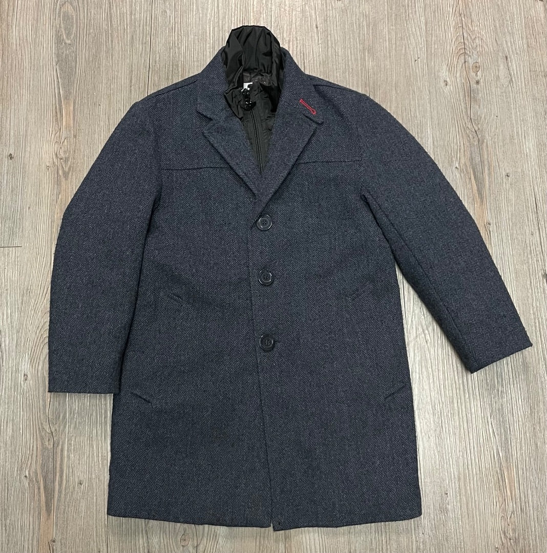 Navy Appaman Pea Coat, 6Y